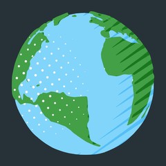 Atlantic Ocean between Africa and America on planet Earth