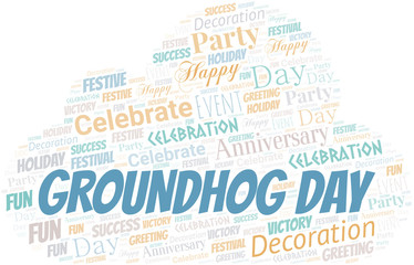 Groundhog Day Word Cloud. Wordcloud Made With Text.