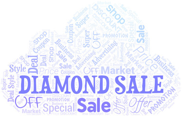 Diamond Sale Word Cloud. Wordcloud Made With Text.