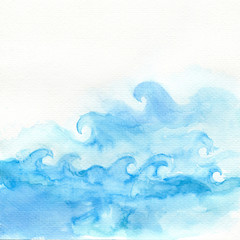 Watercolor Waves Background