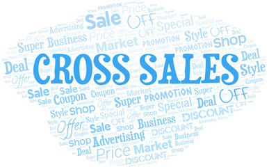 Cross Sales Word Cloud. Wordcloud Made With Text.