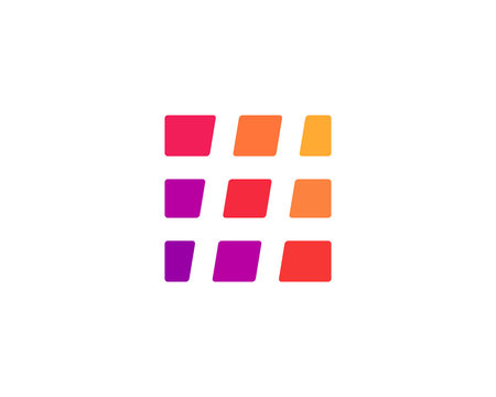 Abstract business logo icon design with hashtag symbol