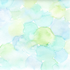 Watercolor Sea Bubbles Background