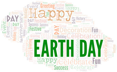 Earth Day Word Cloud. Wordcloud Made With Text.