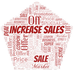 Increase Sales Word Cloud. Wordcloud Made With Text.