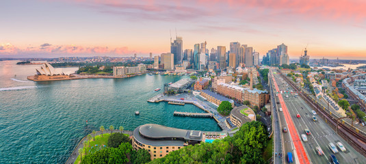 Fototapeta na wymiar Downtown Sydney skyline in Australia