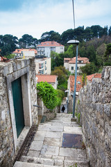 The beautiful narrow alleys of Dubrovnik city