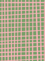 Green background with pink cage