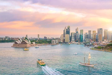 Poster Skyline van de binnenstad van Sydney in Australië © f11photo