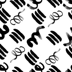 Hand painted watercolor stain seamless pattern.