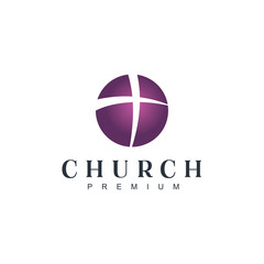 Church logo. Christian symbols. The Cross of Jesus logo design inspiration