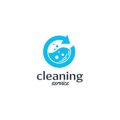 cleaning clean service logo icon vector template
