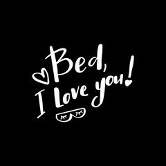 lettering bed I love you