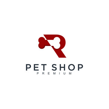 pets dog design vector template Linear style. Animals Veterinary clinic Logotype concept vector logo template