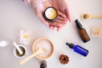 Beauty cosmetic skincare background
