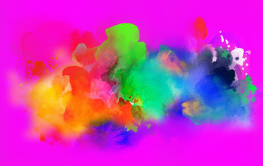 Fototapeta na wymiar aquarell farben textur verlauf bunt pink
