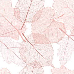 Seamless pattern with  leaves. Vector illustration, EPS 10.