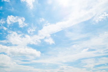 Blue sky with white clouds