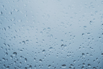 water drops on window - droplets on glass  -