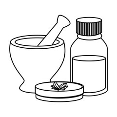 cannabis oinment with bottle and grinder