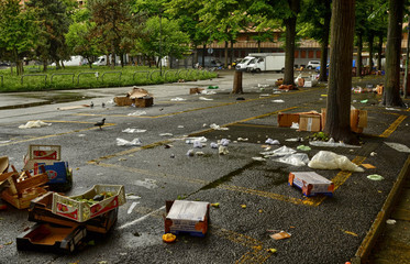 Turin, Piedmont, Italy. May 2019. After the development of the local market