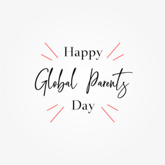 Global Parents Day Vector Greeting Design