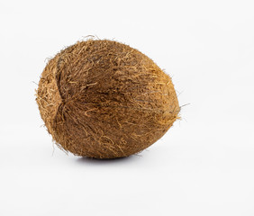 coconut close-up isolated on white background