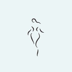 woman body shape line illustration vector