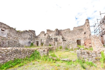 Ruins of Ancient City of Pompeii in Italy