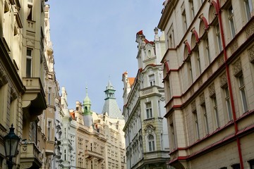 Hausfassaden in Josefov (Prag)