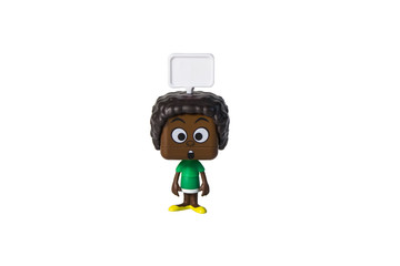 isolated black man toy, emotion