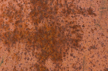 Texture of old rusty metal close-up