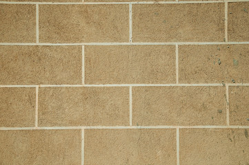 Close-up of old wall made of large stone bricks at Caceres