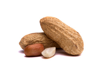 Obraz premium Detail of peanuts with peel