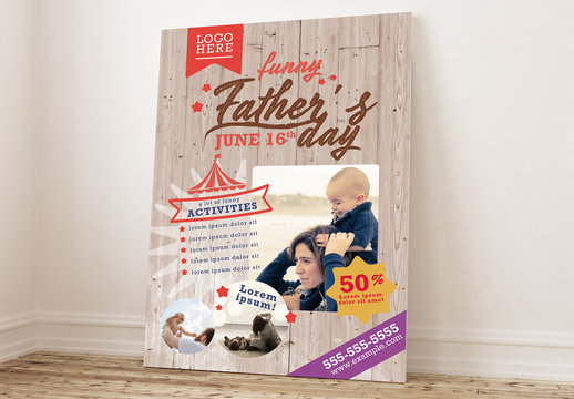 Father&acute;s Day Festival Poster Layout