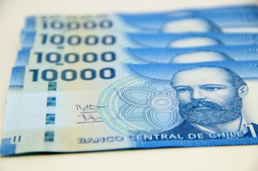 Chilean peso bills - background