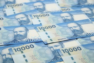 Chilean peso bills - background