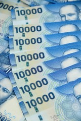 Chilean peso bills - background