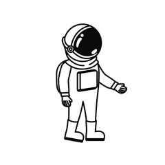 astronaut with spacesuit in white background