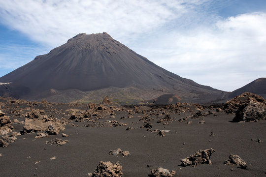 olcano Mount Fogo, Capo Verde islands, Africa.