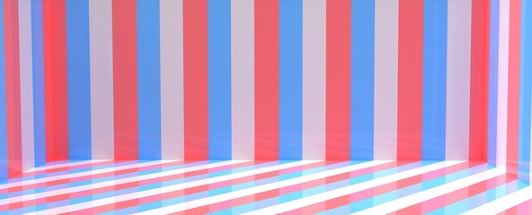 Obraz premium Estudio para presentación de producto de diseño en 3d. Fondo tridimensional con texturas, relieves y diferentes materiales plásticos, madera, concreto, metales y combinaciones de colores.