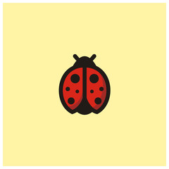 Ladybug clip art icon logo design