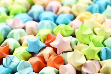 Background of colorful paper stars