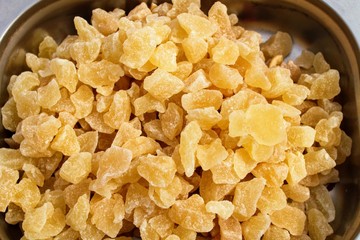 Pieces of dehydrated papaya