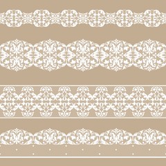 Set of lace borders