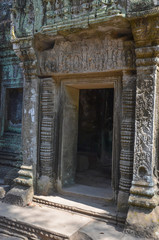 Fototapeta na wymiar A view of Ta Phrom temple in Siem Reap, Cambodia