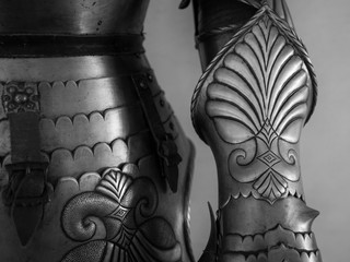 Details of a medieval knight armor.