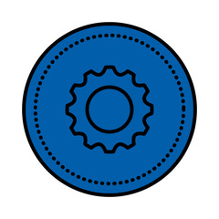 gear machine setup isolated icon