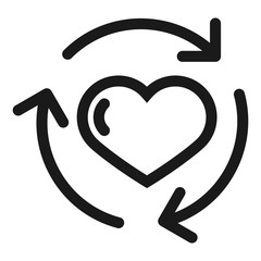 heart or love - minimal line web icon. simple vector illustration. concept for infographic, website or app.