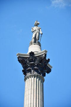 The statue of Admiral Nelson that sits ontop of Nelson's Column in London